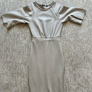 BOOHOO Pencil dress with slit sleeves